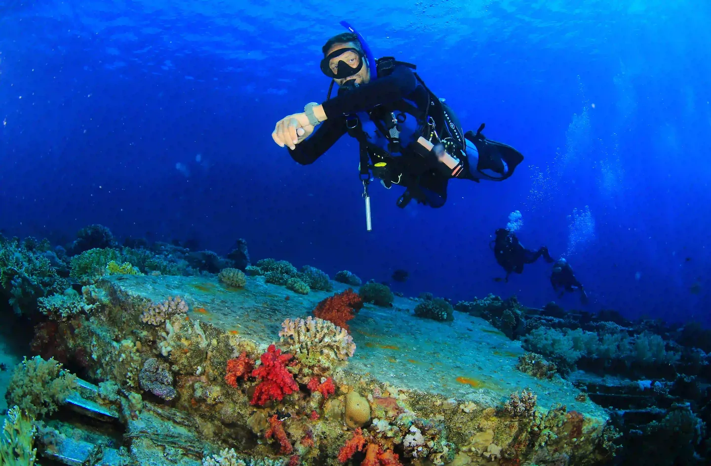 Shore diving in Sharm El Sheikh at The Wave Diving Center