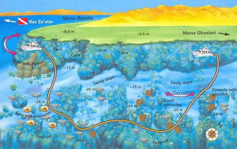 Ras Ghozlani dive map